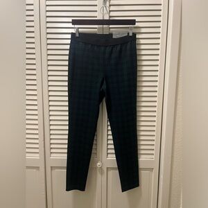 Talbots Soho Legging Skinny Leg Ankle Length Green Plaid
